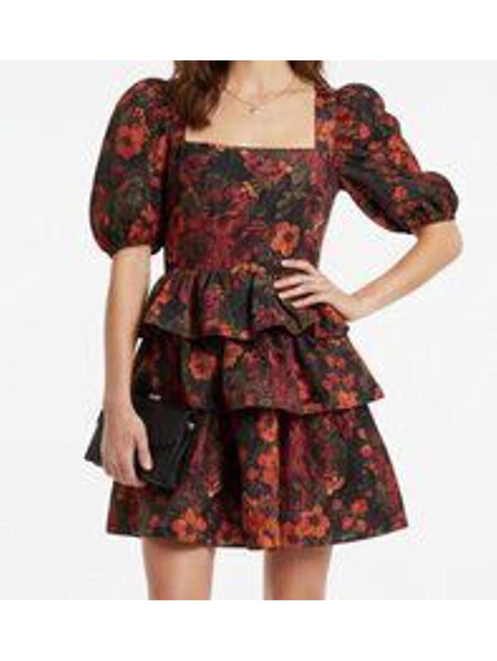 NWT BuddyLove Jessa Tiered Dress Floral Puff Sleeve Babydoll Size Small ($120)